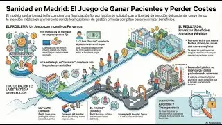 Madrid. Protesta contra la gesti&oacute;n privada de la sanidad p&uacute;blica