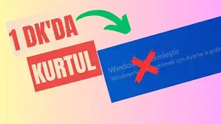 Yaklaşık 1 dakikada Windows'u Etkinleştir yazısını kaldırma #windows10error#windows10