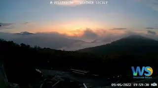Rintocchi campane ore 20:00 - Tramonto Santuario S. Rosalia - Monte Pellegrino, Palermo - 9/5/2022
