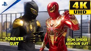(PS5) SPIDER MAN 2 | IRON SPIDER ARMOUR SUIT | FOREVER SUIT | Free Roam Gameplay | 4K60FPS