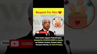 India&rsquo;s Biggest Donor 🇮🇳 | Azim Premji Donated ₹2.49 Lakh Crore to Charity 💰❤️ | True Legend!#shorts