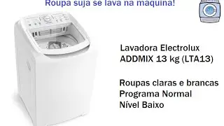 Lavadora Electrolux Addmix 13 kg (LTA13) - Programa Normal