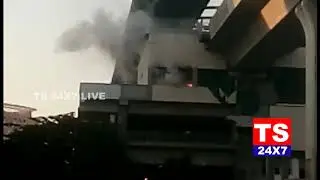 Hitech City Metro Station Fire Accident || TS 24x7 LIVE