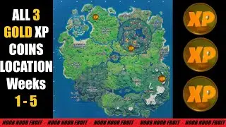 All 3 Gold XP Coins Locations in Fortnite (week 1-5)! - Good as Gold Punch Card