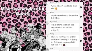 Mina exposes class 1-A tiktoks + Shinsou & neito. | Read desc!| ↖︎ #fypシ #kiribaku #mhatextingstory 