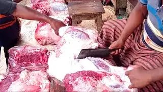 Excellent beef - Cow meat cutting & processing, Super fastest meat cutting skills by expert butcher