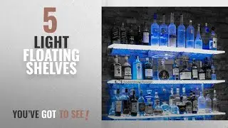 Top 10 Light Floating Shelves [2018 ]: LED Lighted Floating Shelf with lights- 4' Long x 9