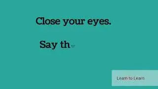 Learn to memorize words.