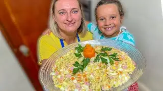 MINHA FILHA ME PEDIU ESSA SALADA DA UCRÂNIA! Салат олів'є (salada de maionese)
