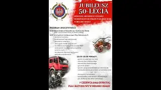 Defilada Pododdział&oacute;w na uroczystość Jubileuszu 50 lecia  MZ OSP RP w Bielsku Białej