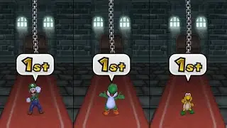 Mario Party 9 MiniGames - Mario VS Luigi VS Yoshi vs Koopa (Master CPU)