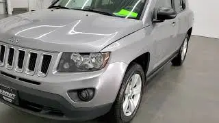 2015 JEEP COMPASS SPORT 4X4 AUTOMATIC IN BILLET SILVER METALLIC WALK AROUND REVIEW  21J26A SOLD!