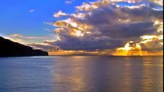 time lapse sunrise over ocean