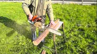 Chevalet pour tronçonneuse : un système ingénieux