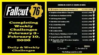 Completing Weekly Challenges From February 3 To February 10, 2026 - Fallout 76 Weekly Challenges