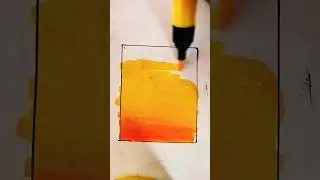 Blending with brush pen #brushpen #shorts #viral #orange #yellow