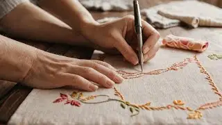 Easy EMBROIDERY Border Design in Antwerp Style