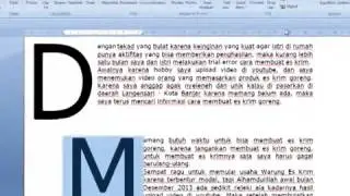 Cara Membuat Drop Cap Pada Microsoft Word 2007 2010   YouTube