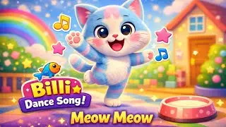 Meow Meow Cat Dance Song 🐱 | Cute Cartoon Cat Rhymes for Kids | Siya Rhymes