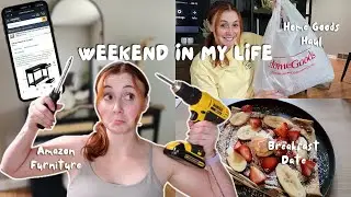Build AMAZON furniture w/ ME | Home Goods Haul | Weekend VLOG