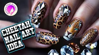 Cheetah Nail Art idea 4K | ASMR Animation with relaxing sounds