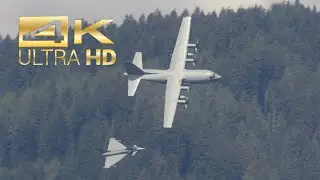 (4K) Quick Reaction Alert Demo C-130 Hercules 2 Eurofighter Austrian Air Force Airpower 2022 AirShow