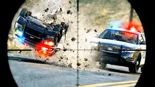 GTA 5  Sniping POLICE Cars - How Strong Are They Really? | Euphoria Physics Experiment