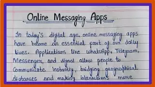 Online Messaging Apps Essay In English || Essay on Online Messaging Apps in English  #essay #english