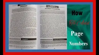 How to add Page Numbers To Your Book