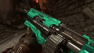Teal Chrome Heavy Cannon showcase - DOOM Eternal