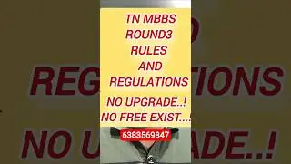 TN Medical Round3 Choice Filling ideas|Rules and Regulations| #vjalerts