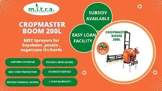MITRA Cropmaster- Tractor Mounted Boom Sprayer | Sprayer for Agronomical/Ground crop