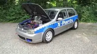 X-Parts dragrace project GOLF MK4 VR6 Turbo 1/4 Meile