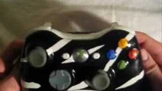 My custom painted Xbox 360 controller- Zebra/ White tiger camo