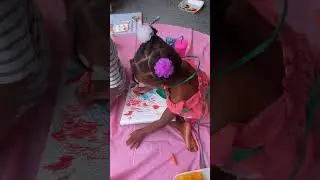 Messy hands,happy heart!Painting time 🎨😂#ViralVideo #TrendingReel youtubeshorts #haitian #kidsvideo 