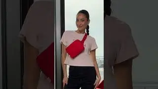 The Belt Bag in Text Me Red and Ghost White