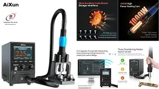 AIXUN H310D 1000W SEGMENTED INTELLIGENT DIGITAL DISPLAY HOT AIR GUN DESOLDERING STATION WITH NOZZLES