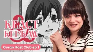 React & Redraw - Ouran HS Host Club Episode 1 + Screenshot Redraw!