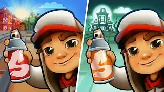Subway Surfers: Haunted Hood 2024 🆚 Oxford 2025 Map Comparison Gameplay!