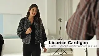 Licorice Cardigan made with Vanna's Choice&reg; and Shawl in a Ball