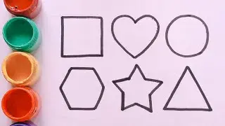 Kids shapes drawing video | Learn to draw 2d shapes step by step, part- 131