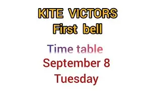 KITE VICTORS channel time table. September 8 Tuesday