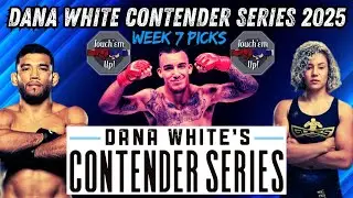 Dana White Contender Series 2025 Week 7 Picks and Predictions | DWCS | 