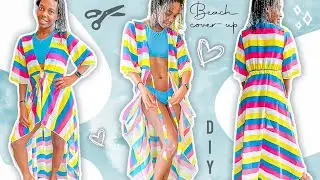 DIY Short Sleeves Beach Cover Up + Pattern | Swimsuit Cover Up DIY