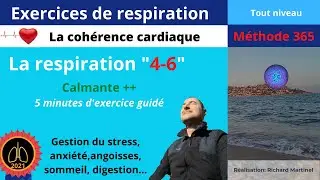💓 3- coh&eacute;rence cardiaque:  Respiration guid&eacute;e 4-6 +relaxante -  puissant  anti stress (m&eacute;thode 365)
