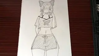 How to draw anime girl full body step by step | how to draw a butterfly girl | how to draw a body 