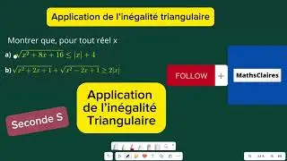 Calcul dans R: inégalité triangulaire. Seconde S