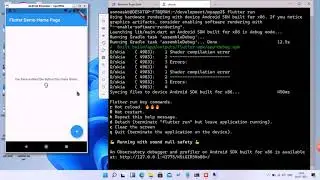 Flutter Emulator Demo on WSLg Windows 11