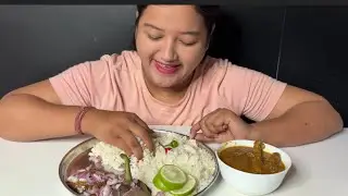 Local Chicken curry 😋diwali special 🪔with rice mukbang