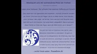Misstrauen und der schmerzliche Preis der Freiheit